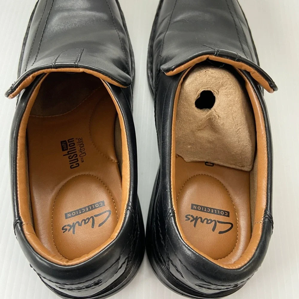 Clarks black leather